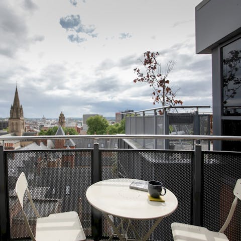 Enjoy the views of St Barnabas Cathedral while you sit out on the private balcony