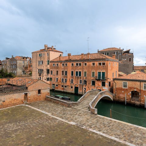 Sip a glass of Italian wine as you admire the view from the balcony