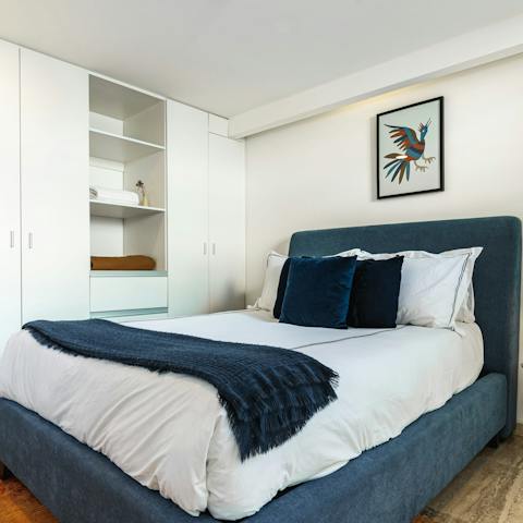 Get a great night's sleep in the cosy bed