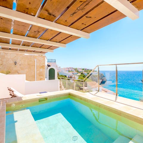 Dip into your plunge pool for a little respite from the warm Spanish sun