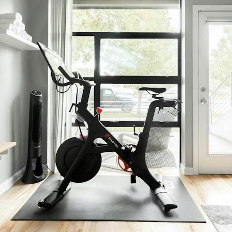Maintain your fitness routine with a spin on the Peloton bike