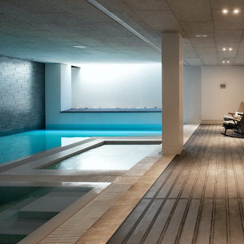 Follow your morning indoor swim with a session in the sauna