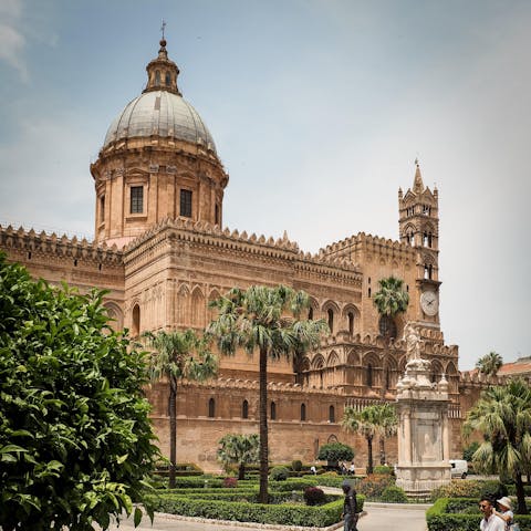 Drive into Palermo and pay a visit to the city's gorgeous cathedral