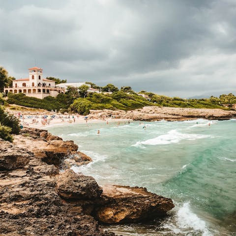 Head out and explore the beautiful Mallorcan coastline, with the nearest beach just 150m away
