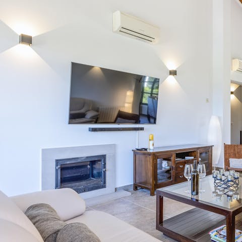 Gather in the living room for cosy nights around the fire if there's a chill in the air