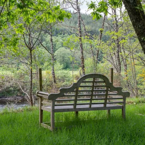 Begin your day with a peaceful stroll to the river's edge