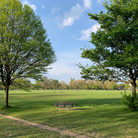 Stroll to Wandsworth Common where families can play in the park