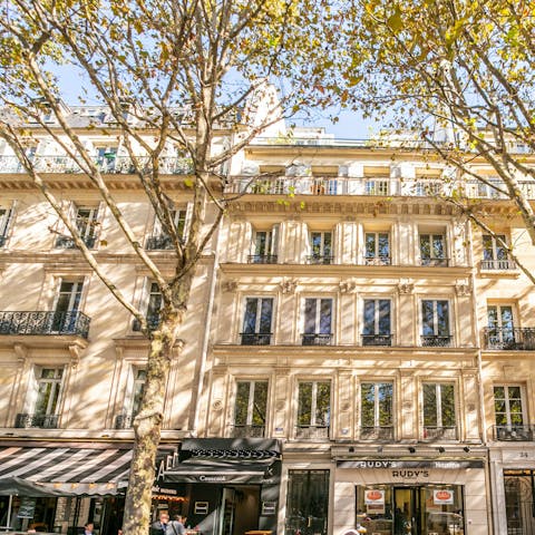 Stay in the swanky 8th arrondissement, steps from cafes and shops