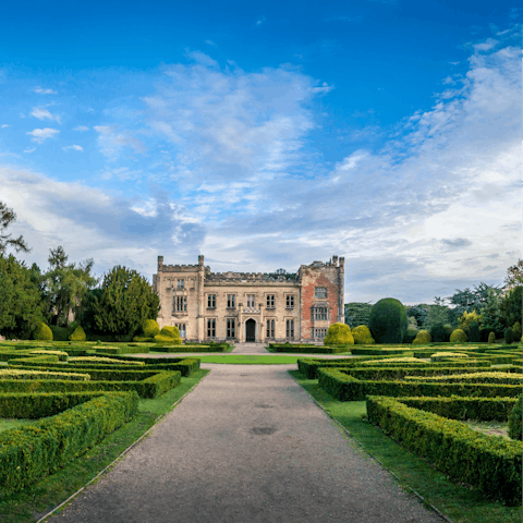 Head off for a day out at the stunning Elvaston Castle just outside of Derby, which can be reached by car in thirty minutes