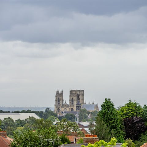 Gaze out to views of the majestic York Minster Cathedral, just under two miles from home