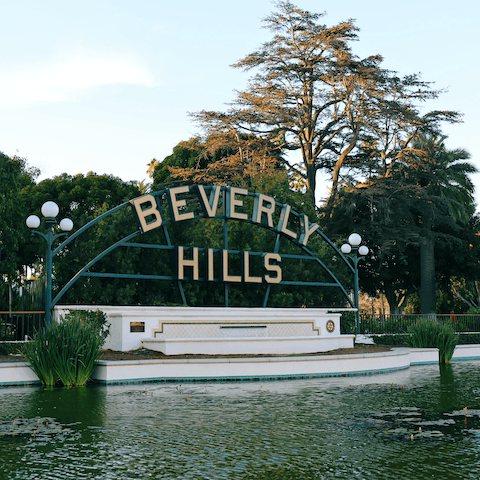 Hop in a taxi and head to Beverly Hills in just five minutes