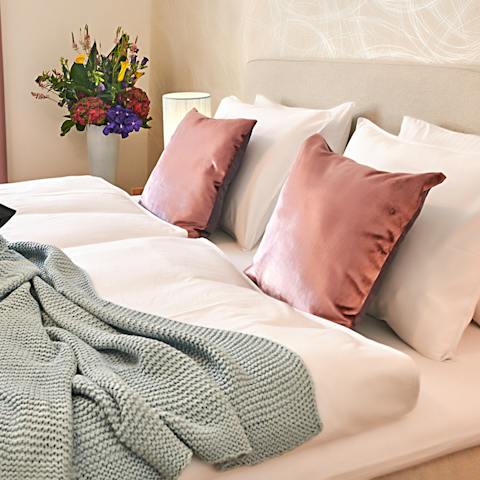 Treat yourself to a long lie-in in your cosy king-size bed