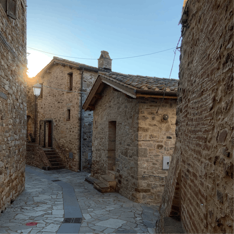 Stroll through the medieval streets of San Donato, only minutes away on foot