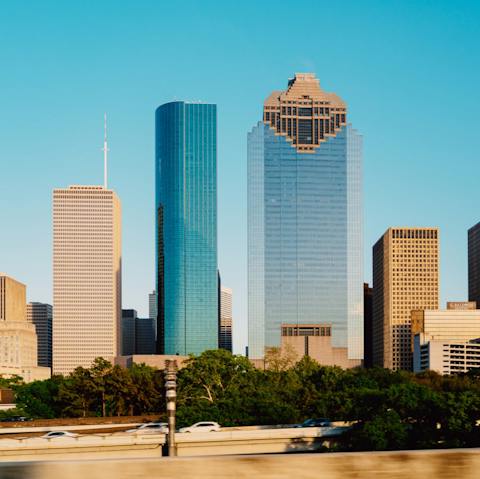 Enjoy views of Houston from your windows