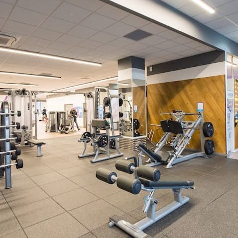 Keep up with your workout routine in the on-site gym