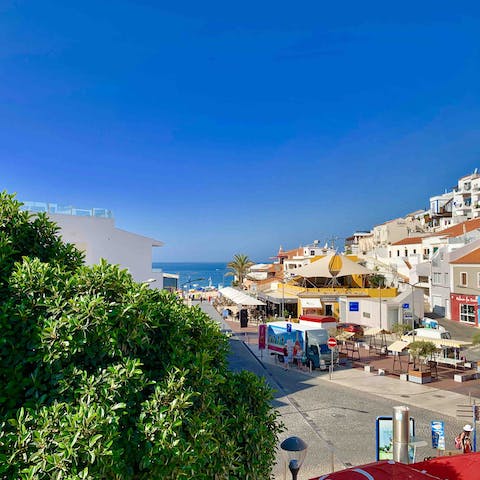 Enjoy far-reaching views over central Carvoeiro towards the sea