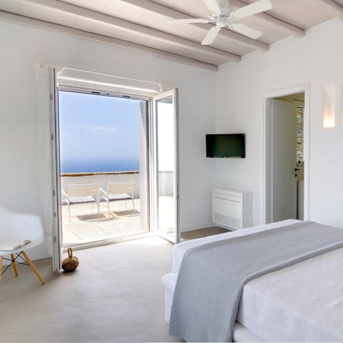 Wake up to sea views from the light-filled bedrooms