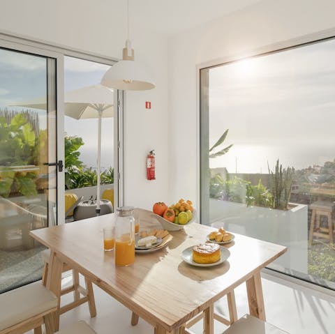 Wake up to breakfast with incredible views