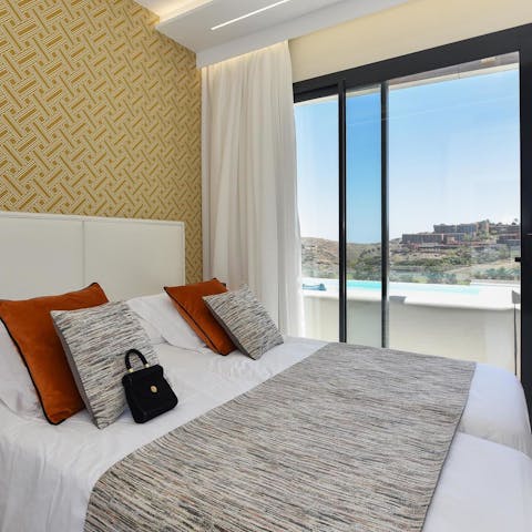 Wake up to views of the golf course from bedrooms