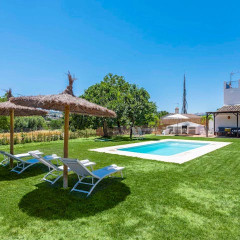 Spend relaxing afternoons swimming in the private pool