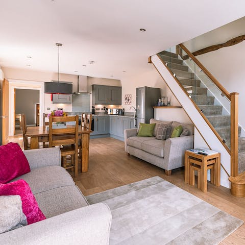 Unwind in the comfortable living area after a day of discovering York 