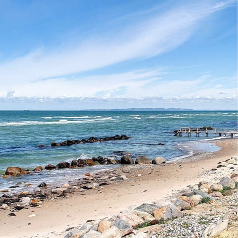 Pack up your beach bags for a morning on the coast, just 600 metres from your door