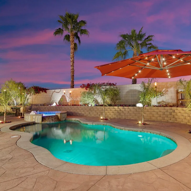 Cool down from the hot desert sun with a dip in the swimming pool