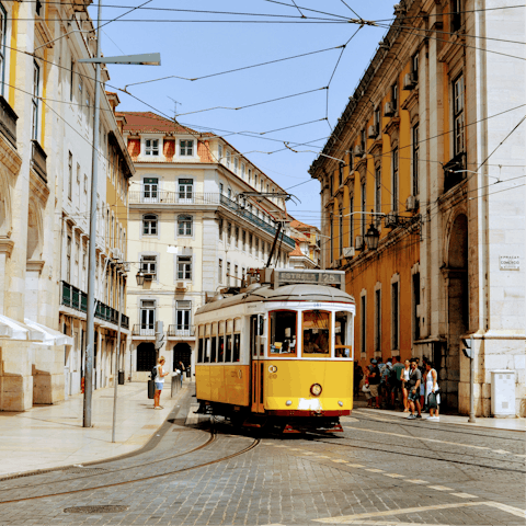 Hop on the famous trams when your feet are tired of walking