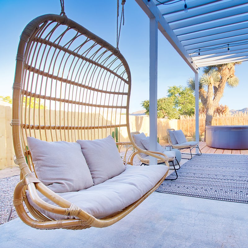 Curl up with a book in the hanging lounger