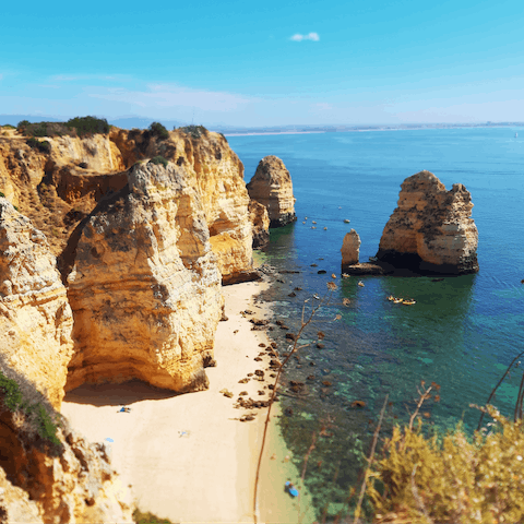 Stay in Lagos, known for being close to some of the Algarve's most beautiful coves and beaches