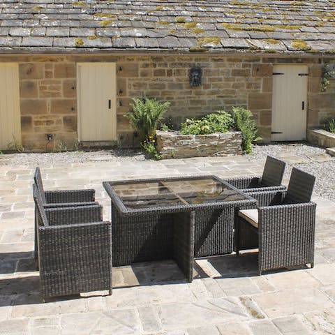 Enjoy a drink alfresco in the private courtyard