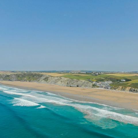 Stroll down to the beach in just ten minutes and feel the sand between your toes