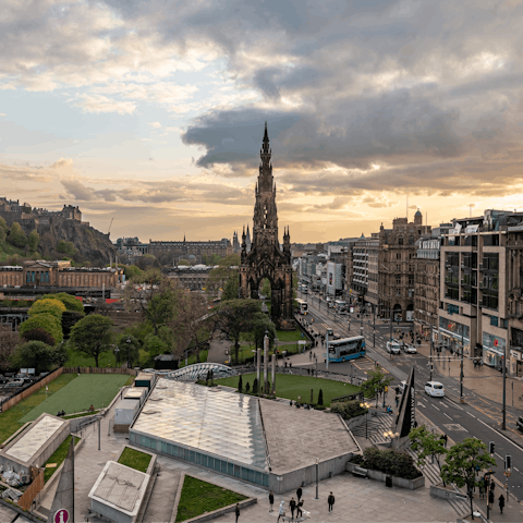 Shop along Princes Street, a ten-minute walk from your building
