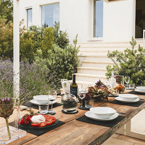 Cook on the home's barbecue and serve up a feast on the terrace