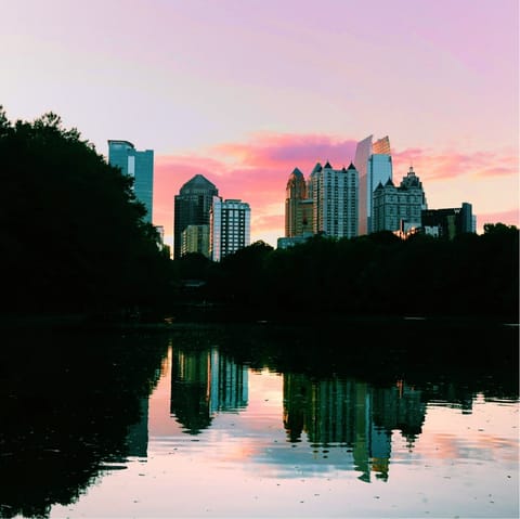 Go for a relaxing stroll around Piedmont Park, a stone's throw from home