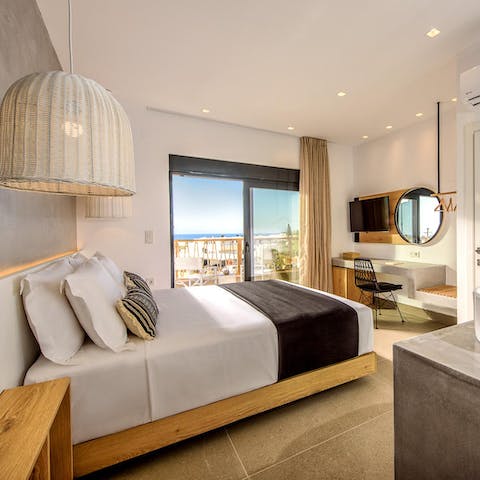 Wake up to spectacular sea views each morning