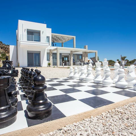 Challenge your brood to a game of giant chess