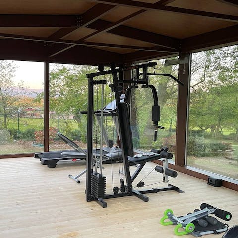 Maintain your daily fitness routine in the on-site gym 