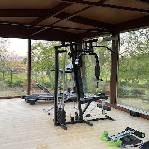 Maintain your daily fitness routine in the on-site gym
