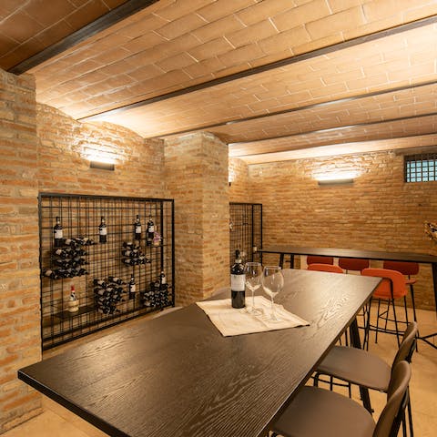 Head down to the cellar for a spot of wine tasting