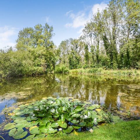 Wander around the gardens at the adjacent Inn at Fossebridge