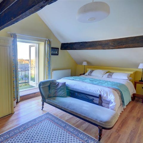 Wake up and head straight for the bedroom's balcony for beautiful Bellerby views
