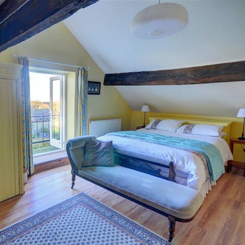 Wake up and head straight for the bedroom's balcony for beautiful Bellerby views  