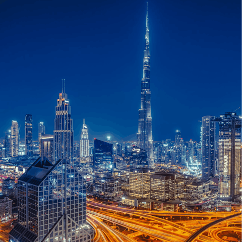 Explore the vibrant city of Dubai from your location in the Design District