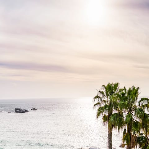 Admire gorgeous views of the sea from the home and balcony