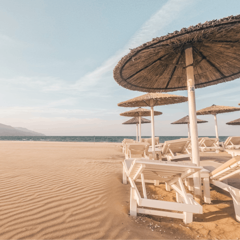 Drive to a nearby beach to paddle in the cool, clear waters