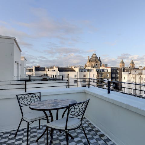 Take in London's rooftops, from your private terrace