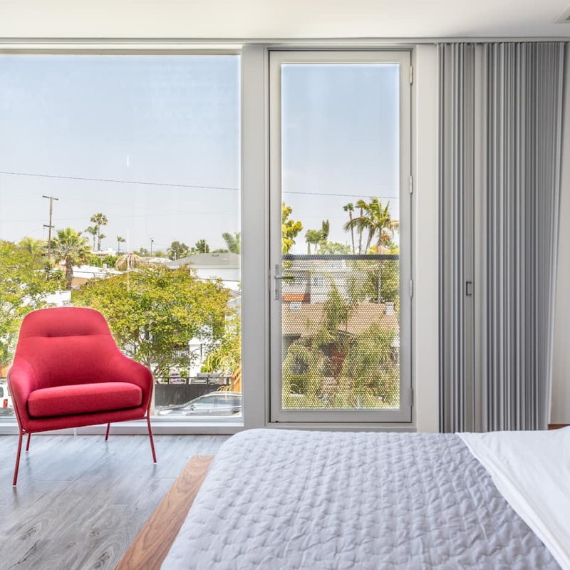 Throw back the curtains and open the French door in the bedroom as soon as you wake up