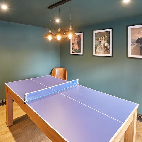 Keep entertained in the games room by challenging each other to table tennis