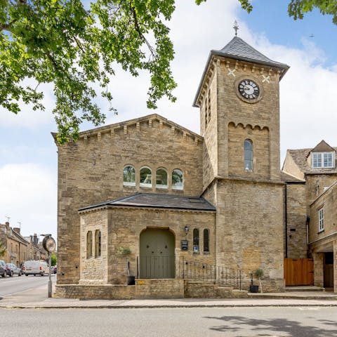 Stay in this eye-catching former Methodist chapel